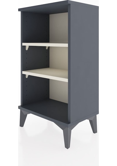 Arges Komodin Tek Raflı Tek Çekmeceli 44x30x80 Antrasit-aytaşı Antrasit
