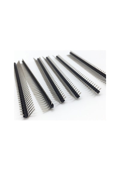 1x40 Pin 2.54mm Dik Açı Tek Sıra Pin Header  90° İğne Konekktörü