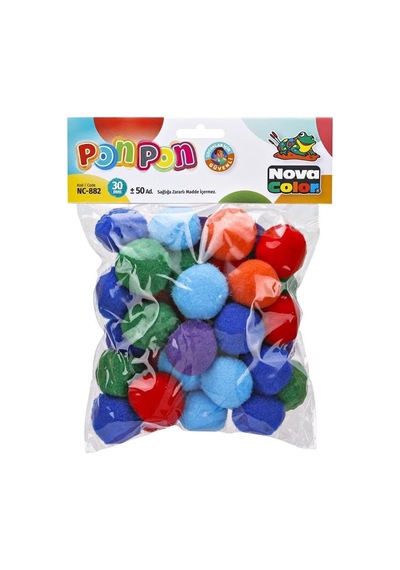 Color Ponpon 30 Mm, 50'li Set, Nc-882