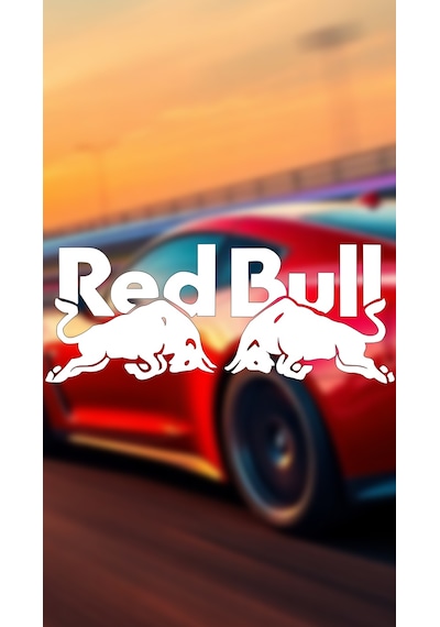 Redbull 20x8 Jdm Yazı Araba-motosiklet Cam Etiket Sticker Beyaz Renk Beyaz
