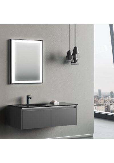 Orka Lisbon 110 Cm Mdf Antrasit Banyo Dolabı Alt Modül Ve Lavabo Antrasit Orka Lisbon 110 Cm Mdf Antrasit Banyo Dolabı Alt Modül Ve Lavabo Antrasit