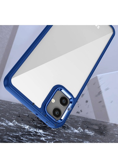 Galaxy A05 Kılıf Zore Flora Kapak Mavi