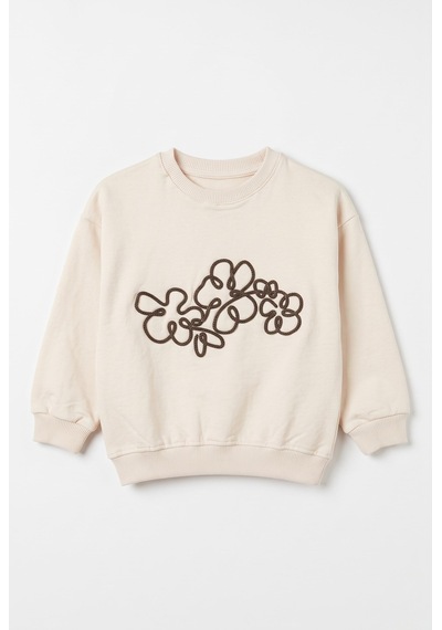 Cichlid Kız Çocuk Sweatshirt Bej