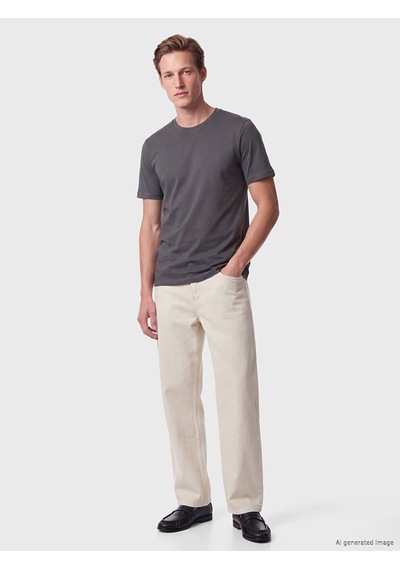 Lcwaıkıkı Classic Antrasit Regular Fit İnce Kumaş Tişört /03