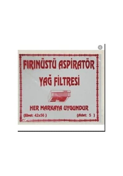 Fırın Üstü Bez Aspiratör Yağ Filtresi Asp Filitre 5 Adet - 545385809