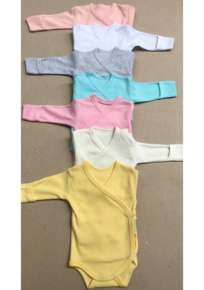 Özdemirli Bebe Özdemirlitekstil Bebelino Kız Bebek Çıtçıtlı Badi Kruvaze (7'Li Paket) Çok Renkli