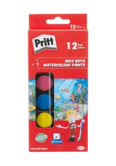 Pritt Sulu Boya 12li - 2 Adet Çok Renkli