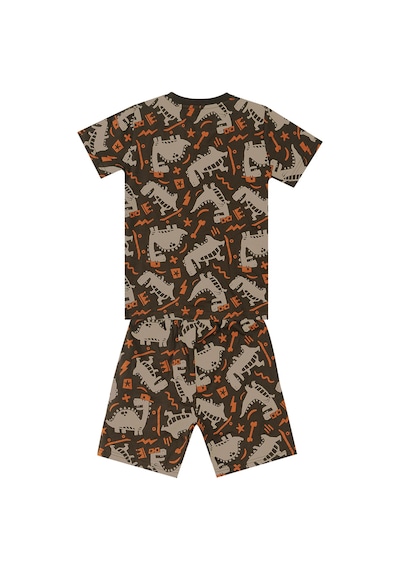Kaykay Dino Erkek Çocuk Yazlık T-shirt Şort Takım
