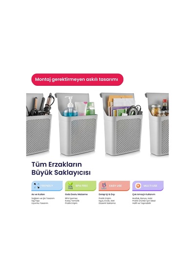 Hobby Life Büyük Askılı Elmas Düzenleyici Sepet Vidasız Montaj, Dolap Kapağı Arkası Mutfak Ve Banyo Organizeri Çok Renkli Hobby Life Büyük Askılı Elmas Düzenleyici Sepet Vidasız Montaj, Dolap Kapağı Arkası Mutfak Ve Banyo Organizeri Çok Renkli