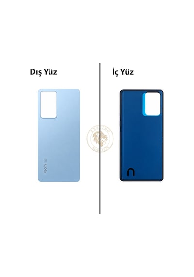 Xiaomi Redmi Note 12 Pro 5g Mavi Arka Pil Kapağı Batarya Kapağı Lazer Kesim Back Cover Çok Renkli