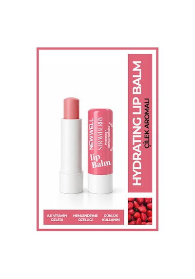 Strawberry Hydrating Lip Balm Çilek Aromalı Nemlendirici Dudak Bakım Kremi 4 Gr