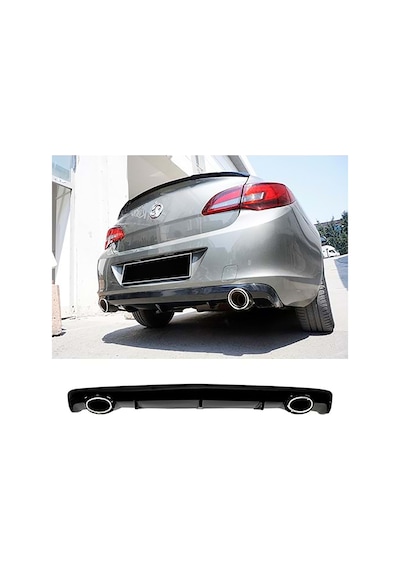 Opel Astra J Sedan Opc Difüzör + Egzoz Görünüm Parlak Siyah Difizör 2011 Ve Üzeri Arka+bodykit+ek