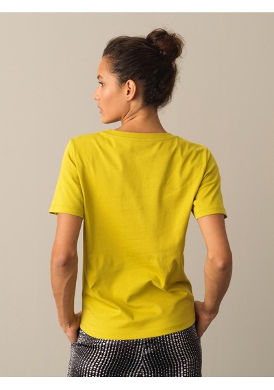Xint Sarı Regular Fit Bisiklet Yaka Pamuk Tişört 602277
