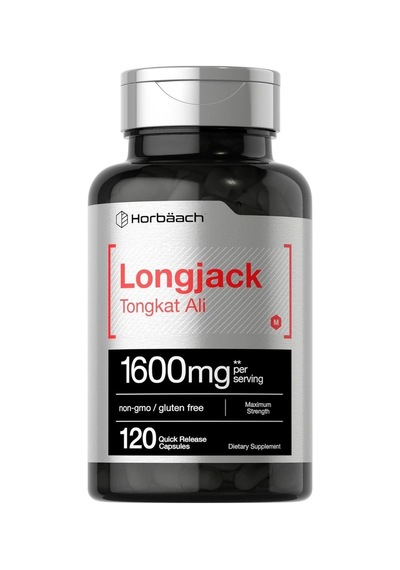 Longjack Tongkat Ali 1600mg 120 Kapsül Maksimum Güç Gdo'suz Ve Glutensiz.usa Vers.