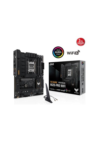 Asus Tuf Gamıng A620-pro Wıfı, 4xddr5, 2x M.2, Hdmı, Dp, Type-c, Am5 Soket Gamıng Anakart 10876636