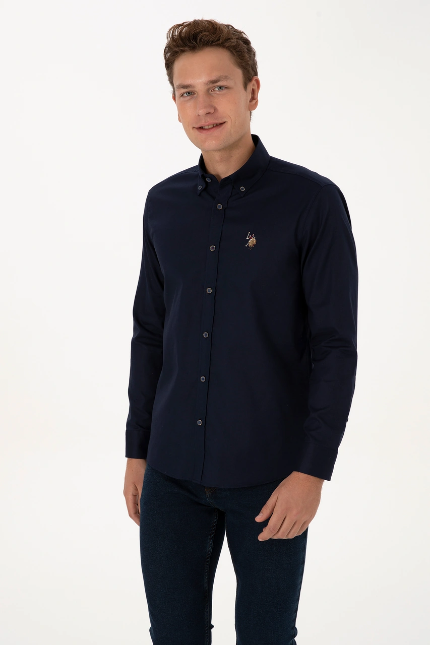 U.s. Polo Assn. Erkek Lacivert Gömlek Basic 50307676-vr033 Lacivert