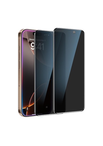 Apple iPhone Uyumlu 16 Pro Max Cam Hayalet Tam Kaplayan Ekran Koruyucu Kırılmaz Cam - Kamera Bölümü Açık