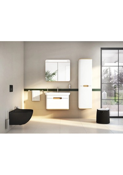 7748b083-0559 VitrA Sento Rim-ex Kanalsız Asma Klozet, Mat Siyah