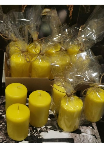 İv Candles Citronella Sineksavar Limon Sarısı 4'lü Baton Mum Çok Renkli