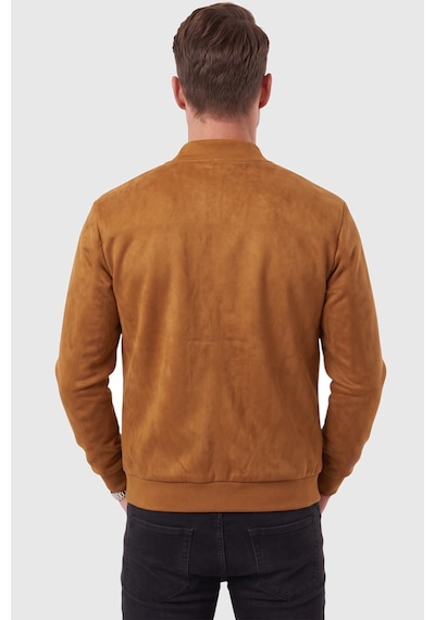 Rizzup Erkek Slim Fit Likralı Taba Süet Ceket Kırışmayan Ütü Gerektirmeyen Mevsimlik Mont 2504334