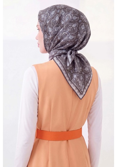 Silk Home Soft Eşarp Rûmi Siyah-gri 90x90 Çok Renkli