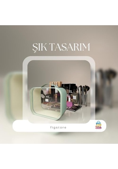 Makyaj Çantası Simli Su Yeşili Çok Renkli