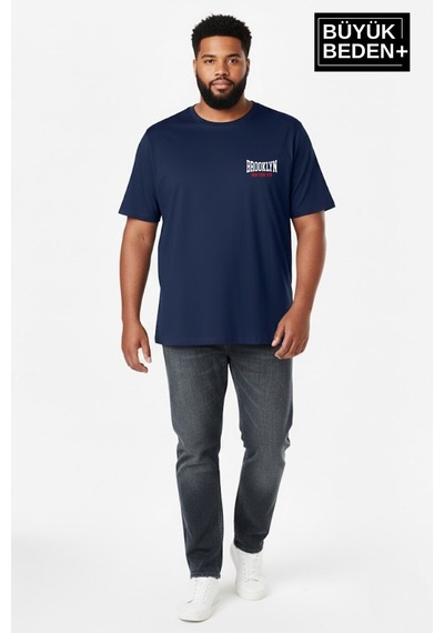 Superlife Süperlife Erkek Büyük Beden Brooklyn 1970 Baskılı 3xl-6xl Bisiklet Yaka Tshırt Spr26bts510-03 Lacivert Superlife Süperlife Erkek Büyük Beden Brooklyn 1970 Baskılı 3xl-6xl Bisiklet Yaka Tshırt Spr26bts510-03 Lacivert
