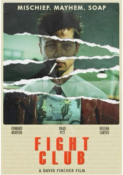 512 Store Fight Club Film Tasarım Afiş Dekor Çerçevesiz Poster Ev Dekor Genç Odası 33 X 48 Bej, 97tgwe52r