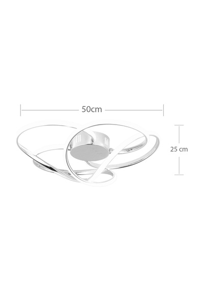 Pl 08 4 Model Krom 3 Renkli Salon Ve Oturma Odası İçin İdeal Alüminyum Avize, 50x25 Krom