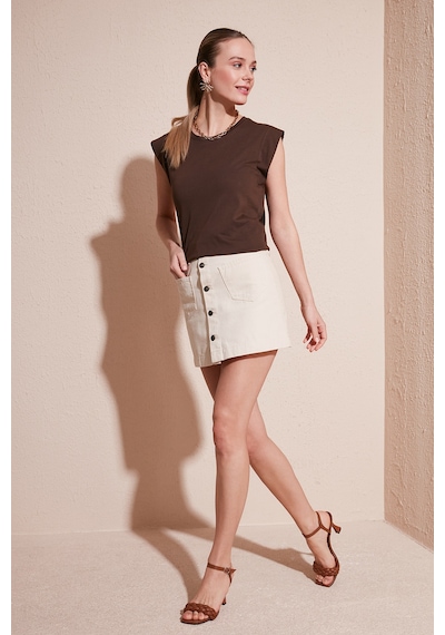 Lela Bayan T Shirt 5864019 Kahve Kahve