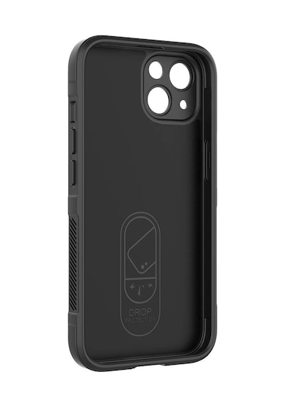 Rba Aksesuar Apple Uyumlu iPhone 13 Kılıf Esnek Tpu Oyuklu Arka Yüzey Tasarımlı Rba Etnik Silikon Kapak - Siyah Siyah