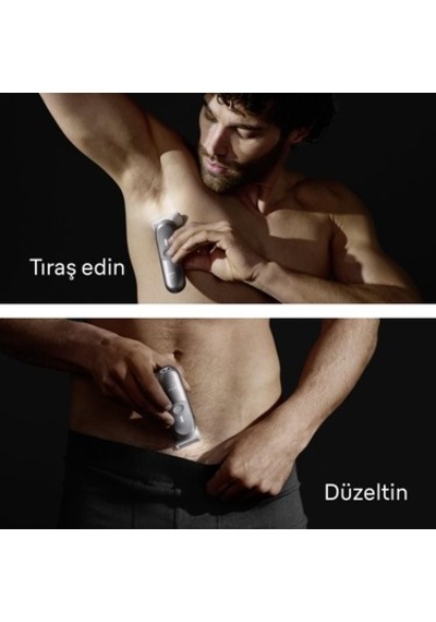 Kompakt Vücut Tıraş Makinesi, 6 Aksesuarla Birlikte