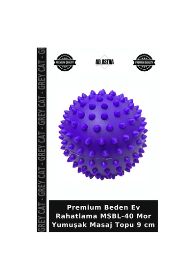 Premium Beden Ev Rahatlama Msbl-40 Mor Yumuşak Masaj Topu 9 Cm