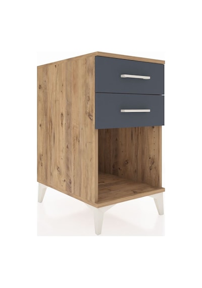 Kronos Komodin 2 Çekmeceli 44x59x80 Çam-antrasit Çam