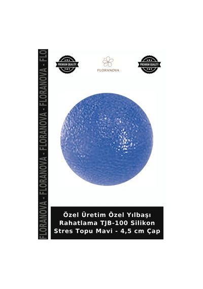 Özel Üretim Özel Yılbaşı Rahatlama Tjb-100 Silikon Topu Mavi - 4,5 Cm Çap