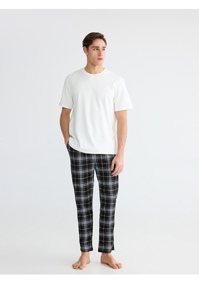 Lc Waikiki Lc Waıkıkı Siyah Standart Kalıp Ekose Erkek Pijama Altı