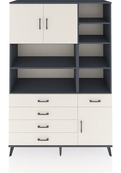 Hyperion Dolap 9 Raflı 5 Çekmeceli 3 Kapaklı 132x44x195 Antrasit-aytaşı/aytaşı Aytası/aytası Hyperion Dolap 9 Raflı 5 Çekmeceli 3 Kapaklı 132x44x195 Antrasit-aytaşı/aytaşı Aytası/aytası