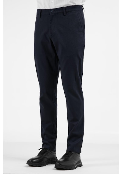 İmza Lacivert Yan Cep Düz Paça Pamuklu Comfort Fit Chino Casual Pantolon 1003255159 Lacivert