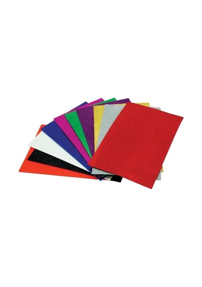 Simli Yapışkanlı Eva 50 x 70 CM 2 MM 10 Karışık Renk