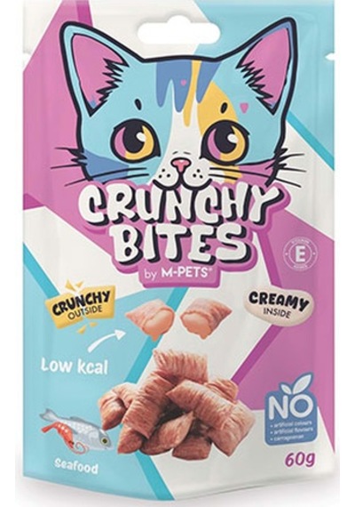 M-pets Crunchy Bites Deniz Mahsüllü Kedi Ödül Maması 60 Gr 244-30057.01
