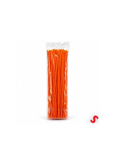 Şönil Çubuk 8 Mm Kalınlık 30 Cm Uzunluk, 100 Adet - Turuncu