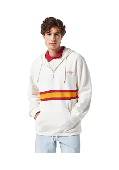 Gsstore X Midground Erkek Fermuarlı Kapüşonlu Sweatshirt E251205 Ekru