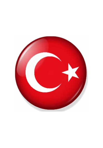 Kırmızı Ay Yıldız Türk Bayrağı Yaka Rozeti 20 Adet