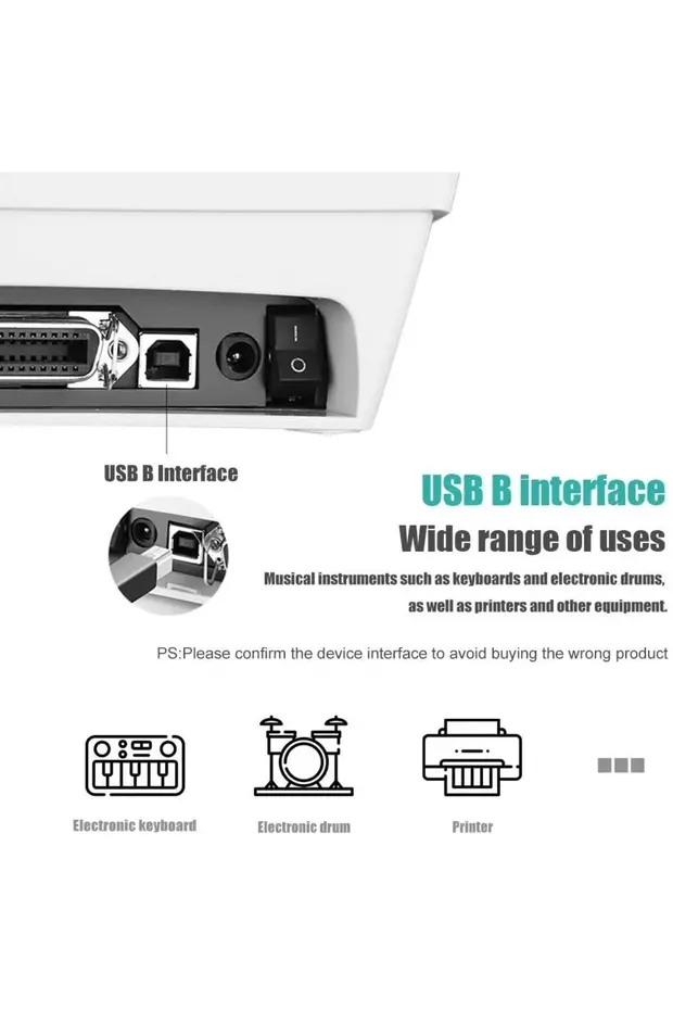 1.5 Metre Usb Yüksek Hızlı 2.0 A-b Erkek Kablosu 1.5m Canon Brother Hp Epson Yazıcı Fax Kablosu Standart Kablo
