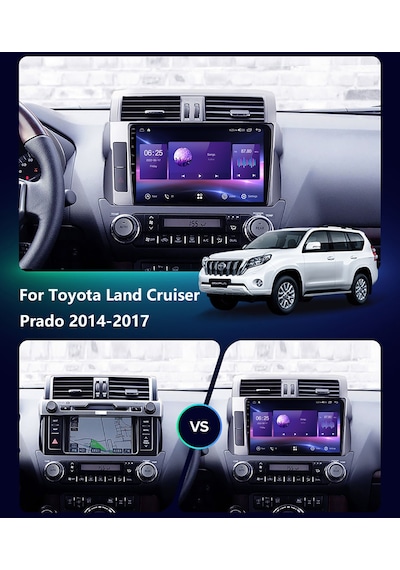 Toyota Prado 2014-2017 Android Multimedya 2/3gb Carplay 9'' Hdıps