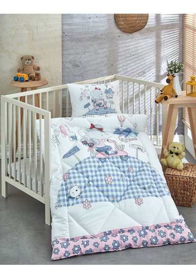 Komfort Home Ranforce Bebek Yorgan Seti Pamuk / V13