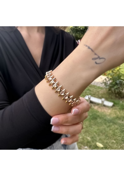 14k Rose Gold Crampoon Kelepçe Bilezik