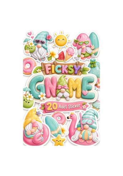Sevimli Yaz Cücesi Sticker Seti - 20 Adet Etiket Çıkartma Diğer