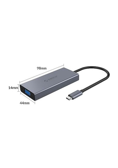 Type-c To Usb 3.0 Hdmı Vga Aux Pd Çoklayıcı Dönüştürücü Hub