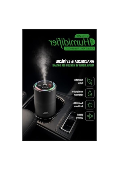 Şarjlı Buharlı Araç Parfümü - Aromalı Koku Difüzörü Acıbadem